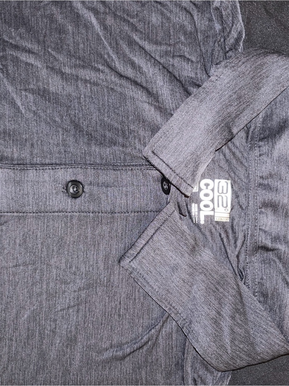 Lot of 2 32 Degrees Cool Men’s Polo Shirts Size M Black Gray Heat Cool NWT - Picture 2 of 9